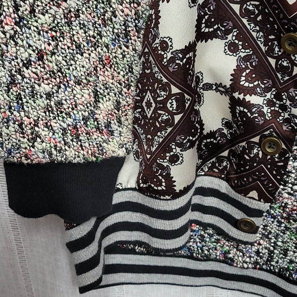 BKE Button-Up Multi-Pattern Sweater Jacket… - Picture 9 of 10